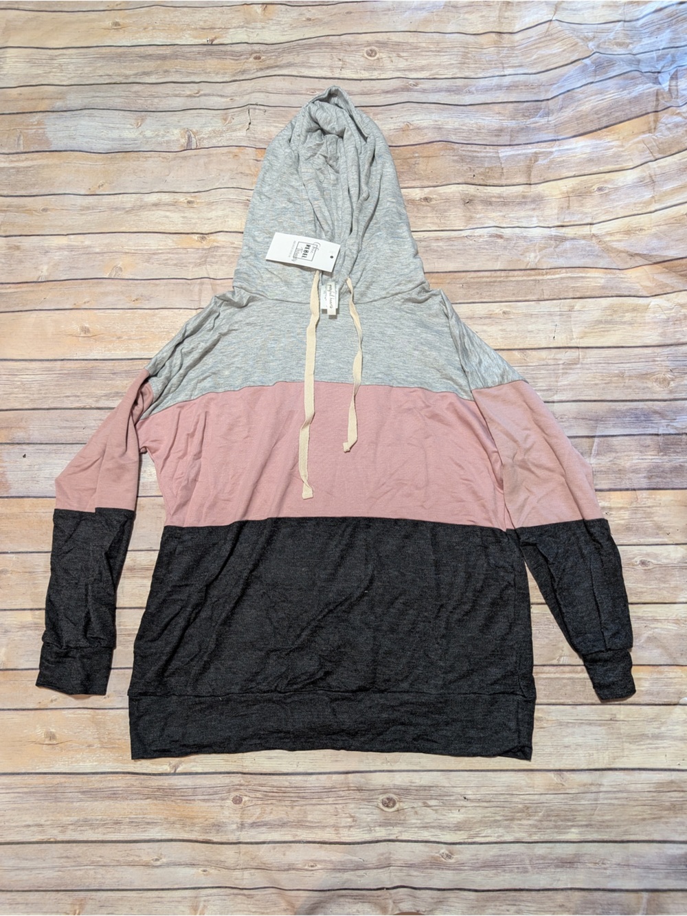 Pink Isn’t a Color it’s an Attitude Color Block Hoodie